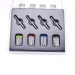 Glass fiber endodontic post and core